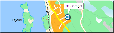 Karta till Mc Garaget